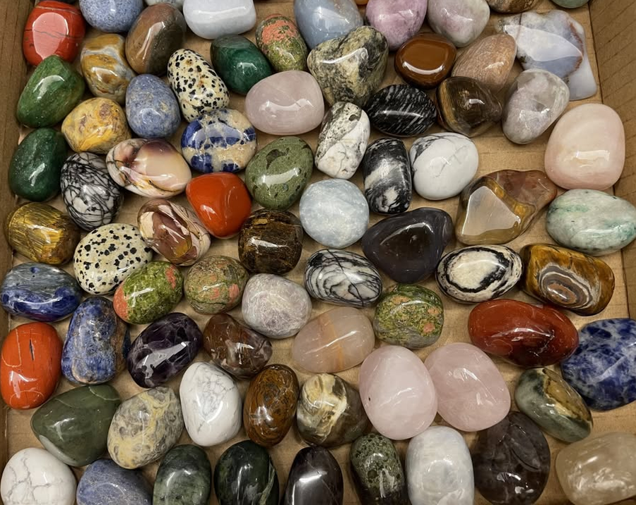 Vi markerer geologiens dag. (Foto: Linda T. Strandskogen) Bilde av steiner
