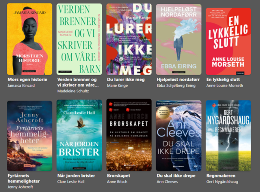 Når bøkene kommer, jobber vi så fort vi kan for å få dem ut til dere! (Foto fra Nestebok.no) Aktuelle nyheter for voksne (Foto fra Nestebok.no)