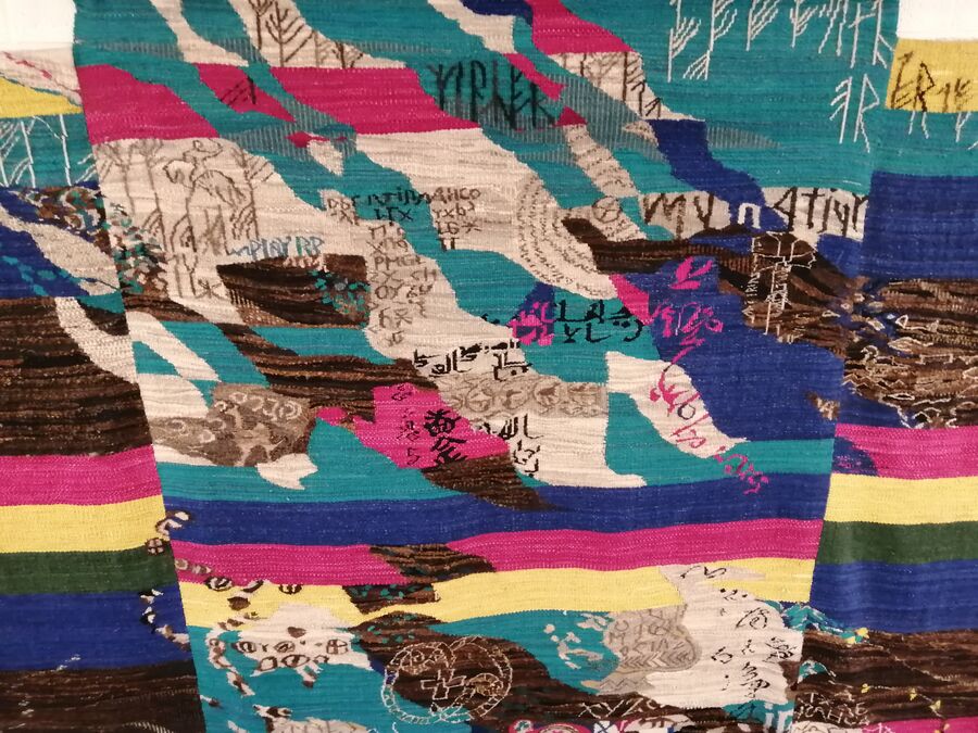 Veggteppet "Evolusjon" av Nina Gjestland, 1983